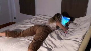 Dirty stepsister's incestual surrender, one-on-one BJ & sloppy topside ride