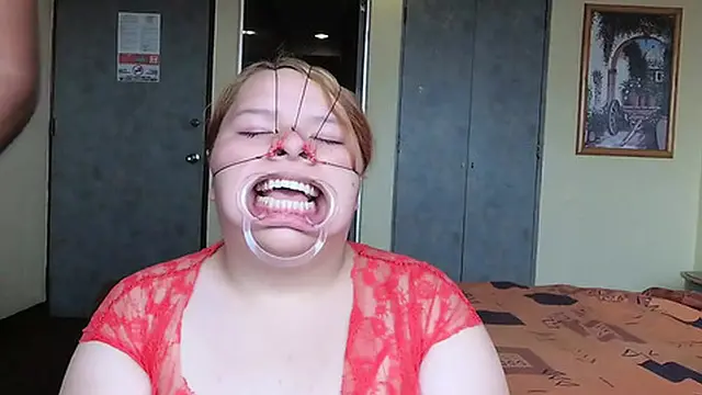 Hot cumshot on face with tight bondage and sensual facial action