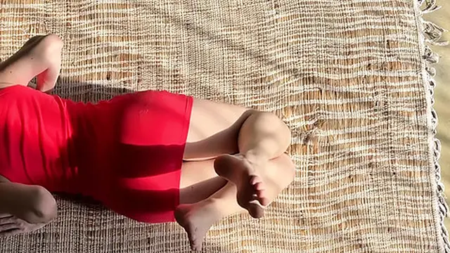 close-up angel seducing