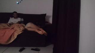Stepmom and stepson share a couch