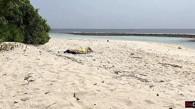 Pervert Jumps on Busty MILF and girlfriend’s Faces While They Tan