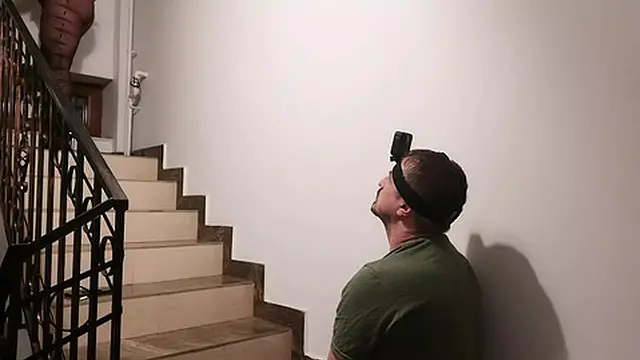 Hot pantyhose play for eager delivery guy