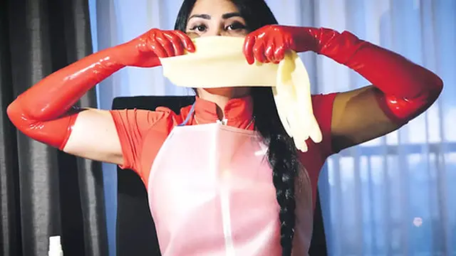 Latex glove allure ASMR