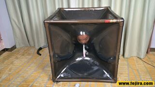 Dirty Domina in Latex Sucks Rubber Slave