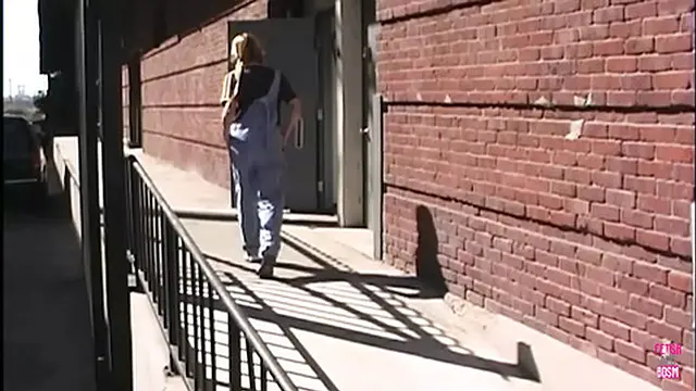 Blonde beauty heats up with rough lover in kinky attire for intense XXX