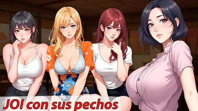 Spanish audio JOI hentai - Teach them about your breasts!