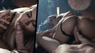 Smutty Mistress Sucking Cum & Smoking Zlata Shine's Cigar Fetish