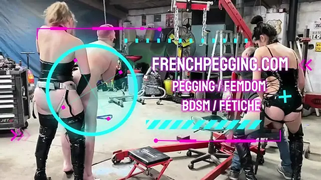 French pegging - dom sub pegging BDSM fetish compilation