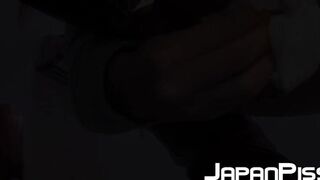 Compilation of four Japanese babes taking hot public piss