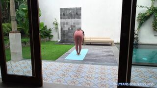 Step Sister Seduces Step Brother After Yoga Workout And Gets Huge Facial At The End!
