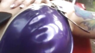 PussyCatsLatex com - Outdoor latex domination and submission play