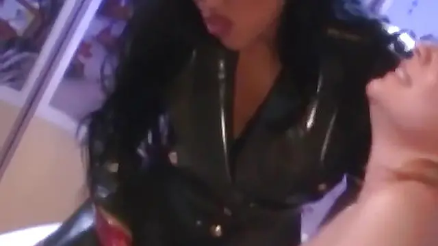 PussyCatsLatex com - Busty lesbians paddling under leather-clad mistress