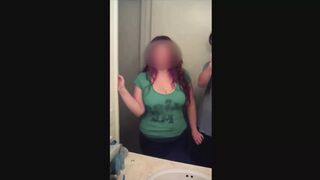 March 17th redhead BJ, tit-topped cum celebration