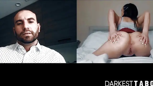 Athena Faris plays with pussy for stepfather