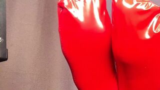 foot fetish - latex socks - teasing