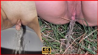Compilation! Pissing in different public toilets! Close-up! POV!