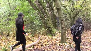 Shower with Pissing in The Forest