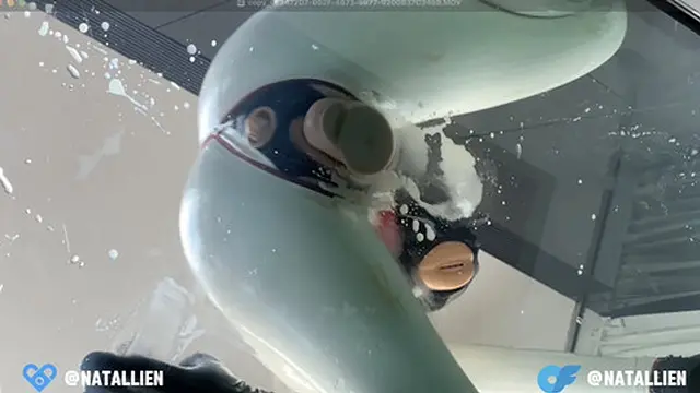 Latex Suit Seducing girlfriend′s Creamy Pussy🌮️