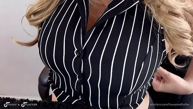 Office Babe’s Titties Swell and Squeeze Cream Before Her Conference