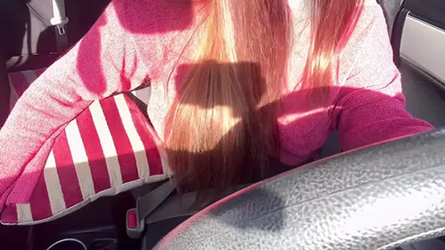 Sexy Car ride with Artemisia Love while she Flash her big horny boobs