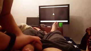 I don't let him relax and eat his sperm