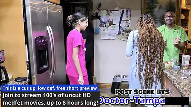 Medical Students Explore Ebony Beauty′s Body While You Watch Their Training In Full At Doctor-TampaCom!