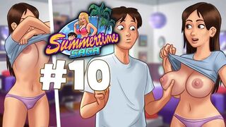 My stepsister charges me for touching her tits (Summertime Saga #10) - Jazziuu