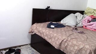Amateur Wife Masturbates with Fingers in Pussy Until Orgasm.
