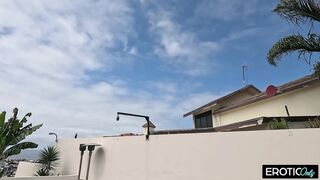 Tattooed Babe with Red Hair Rides Hard Outdoors on Older Guy in Wild Fetish Fuck Scene