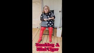 Mistress V Smoking a Mini Cigar and Talks About