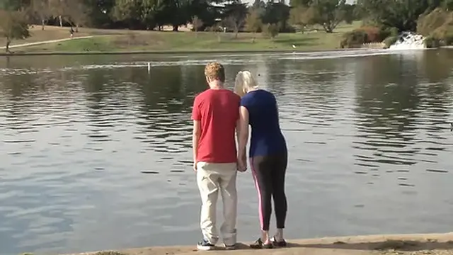 Blonde fetish girl screwed by two guys