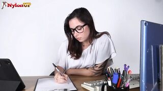 Dominating Boss Repremands Her Foot-loving Secretary's Failure