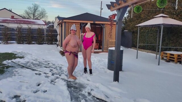 Married couples explore wild snow-bound swinging orgies with pee play and